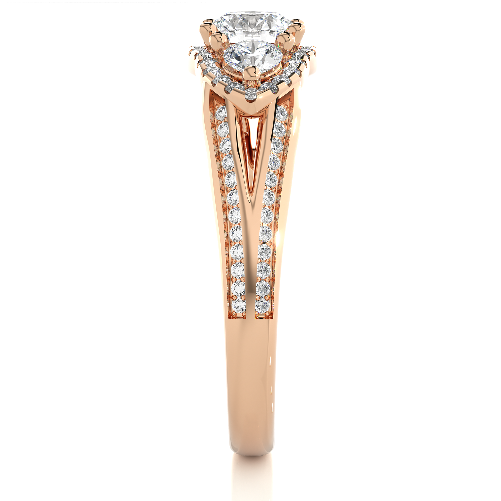 1.14 Carat H Color VS1 Clarity Diamond Studded Natural Diamond Ring.